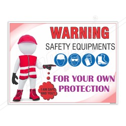 Wear Safety Equipment Personal Safety Posters| Protector FireSafety