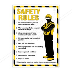 Safety Rules Personal Safety Posters| Protector FireSafety