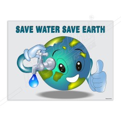 Save Water Save Earth Environmental Safety Posters| Protector FireSafety