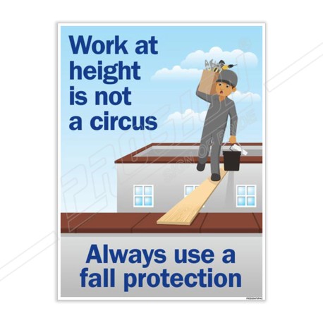 Use Safety Belt At work Height Fall Safety Posters| Protector FireSafety