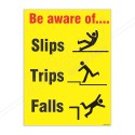 Be Aware Of Slip, Trip And Fall Safety Posters| Protector FireSafety