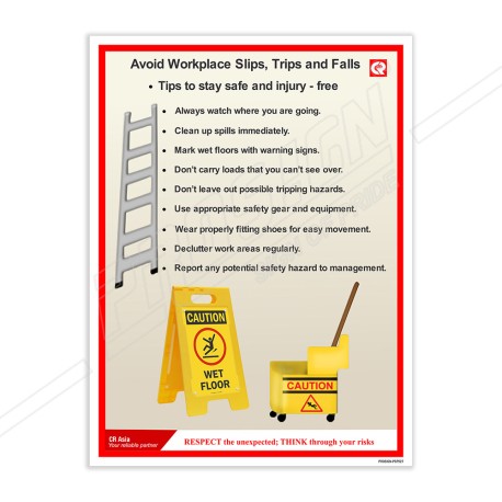 Avoid Workplace Slip, Trip & Fall Safety Posters| Protector FireSafety