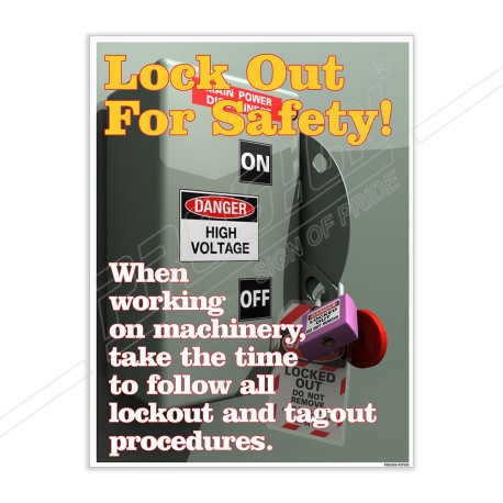 Lockout Tagout Safety Posters| Protector FireSafety