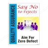 Aim For Zero Defect Quality Safety Posters| Protector FireSafety