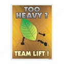 Team Lift, Teamwork Safety Posters| Protector FireSafety