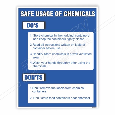 Do's And Don'ts Chemical Safety Posters| Protector FireSafety