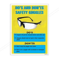 Do's And Don'ts Of Wear Goggles Safety Posters| Protector FireSafety