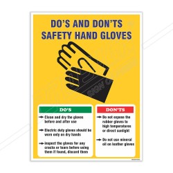 Do's And Don'ts Of Wear Gloves Safety Posters| Protector FireSafety