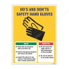 Do's And Don'ts Of Wear Gloves Safety Posters| Protector FireSafety