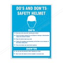 Do's And Don'ts Of Wear Helmet Safety Posters| Protector FireSafety