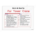 Do's And Don'ts Of Tower Crane Safety Posters| Protector FireSafety