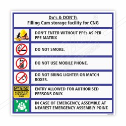 Do's And Don'ts Of CNG Storage Facility Safety Posters| Protector FireSafety