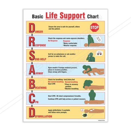 Basic Life Support First Aid Safety Posters| Protector FireSafety