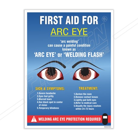 Arc Eye First Aid Safety Posters| Protector FireSafety