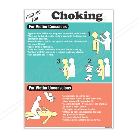 Chocking First Aid Safety Posters| Protector FireSafety