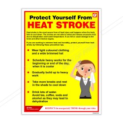 Heat Stroke First Aid Safety Posters| Protector FireSafety