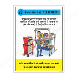 Set In Order Hindi- Gujrati 5S Safety Poster| Protector FireSafety