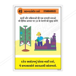 Standardize Hindi-Gujrati 5S Safety Poster| Protector FireSafety