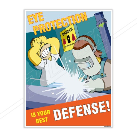 Wear Eye Protection Welding Safety Poster| Protector FireSafety