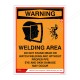 Warning Welding Area Welding Safety Poster