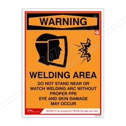 Warning Welding Area Welding Safety Poster| Protector FireSafety