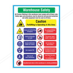 Warehouse Safety Instruction Posters| Protector FireSafety