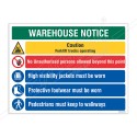 Warehouse Safety Notice Posters| Protector FireSafety