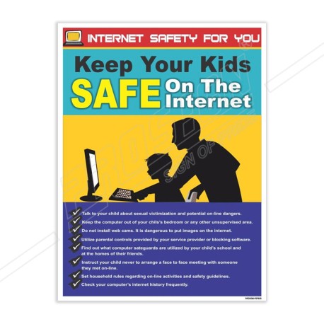 Keep Your Kids Safe On The Internet Safety Poster| Protector FireSafety