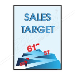 Sales Target Safety Slogan Poster| Protector FireSafety