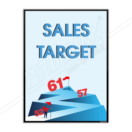 Sales Target Safety Slogan Poster| Protector FireSafety