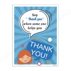 Say Thank You When Someone Help You School Safety Posters| Protector FireSafety