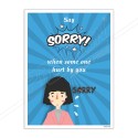 Say Sorry When Someone Heart By You School Safety Posters| Protector FireSafety