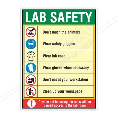 Lab Safety Instruction Chemical Safety Poster| Protector FireSafety