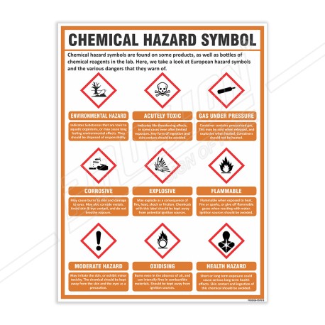 Chemical Hazard Symbol Chemical Safety Poster| Protector FireSafety