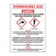 Danger Hydrochloride Acid Chemical Safety Poster