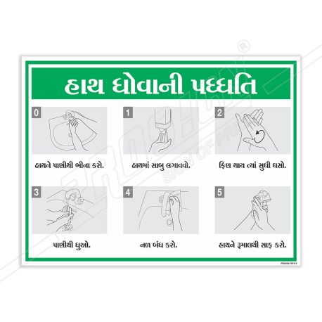 How To Wash Your Hand, Hand Wash Safety Poster| Protector FireSafety