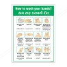 How To Wash Your Hand, Hand Wash Safety Poster| Protector FireSafety