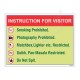 Instruction For Visitor General Safety Poster