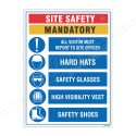 Site Safety Mandatory, General Safety Poster| Protector FireSafety