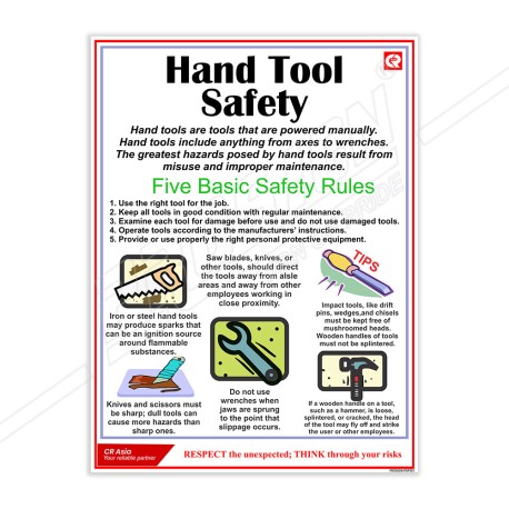 Hand Tool Safety General Safety Poster| Protector FireSafety