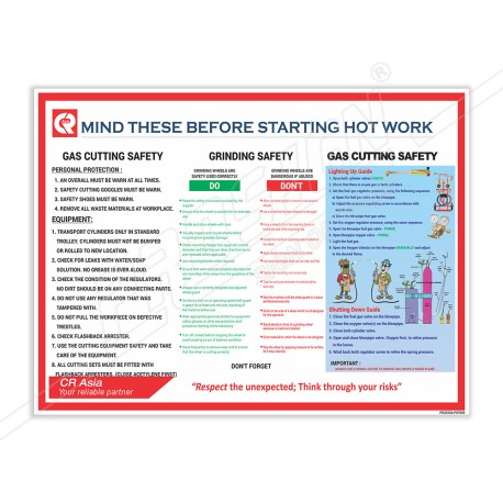 Hot Work Instruction General Safety Poster| Protector FireSafety