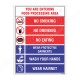 Food Process Area General Safety Poster