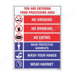 Food Process Area General Safety Poster| Protector FireSafety