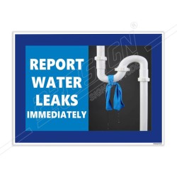 Report Water Leakage Immediately General Safety Poster| Protector FireSafety