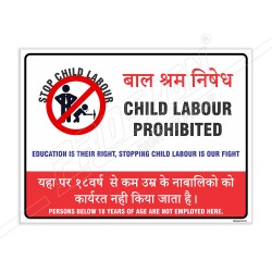 Child Labor Prohibited Safety Poster| Protector FireSafety