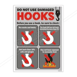 Do Not Use Damage Hook Fall Safety Poster| Protector FireSafety