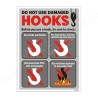 Do Not Use Damage Hook Fall Safety Poster| Protector FireSafety