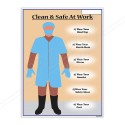 Clean & Safe At Work General Safety Poster| Protector FireSafety