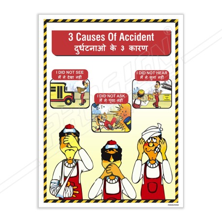 3 Causes Of Instruction General Safety Poster| Protector FireSafety