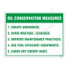 Oil Conservation Measures General Safety Poster| Protector FireSafety